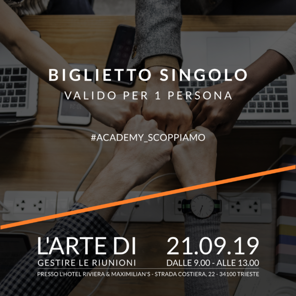 Biglietto Singolo - Evento L'arte di gestire le riunioni